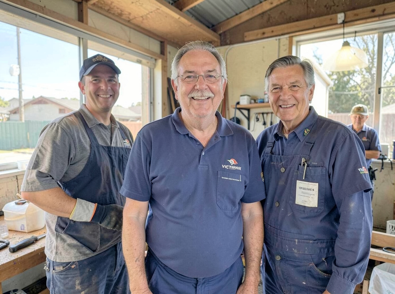 The Victoria Roof & Leak Pros team at work in Victoria